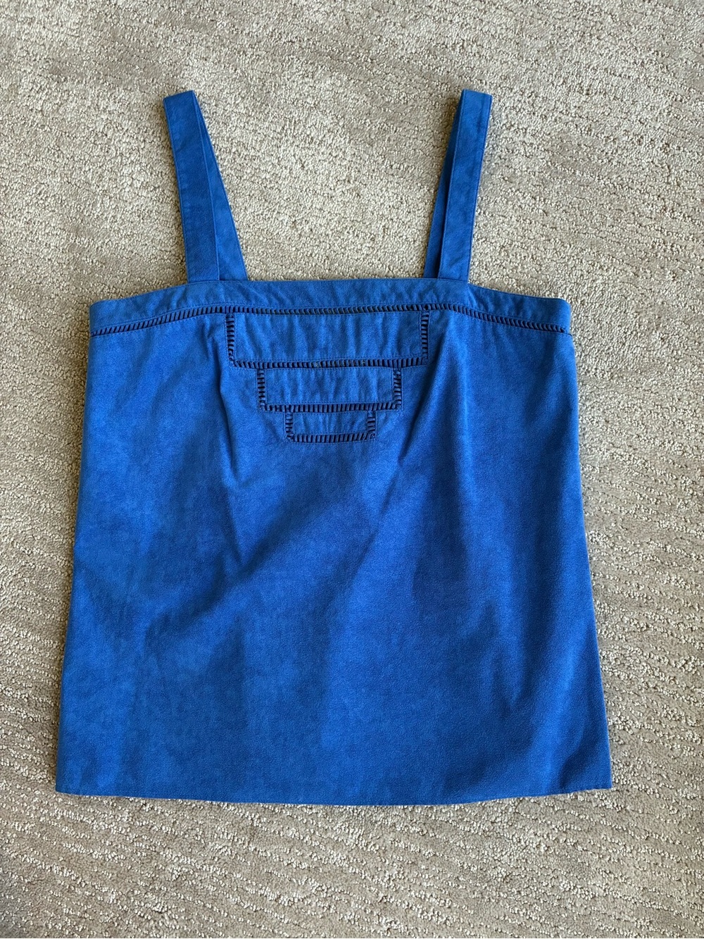 VINTAGE Leo Chevalier BRODKIN Ultrasuede Square-Neck Tank Top